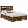 vidaXL Gultas rāmis Dūmaka ozols 120 x 200 cm Inženierijas koks
