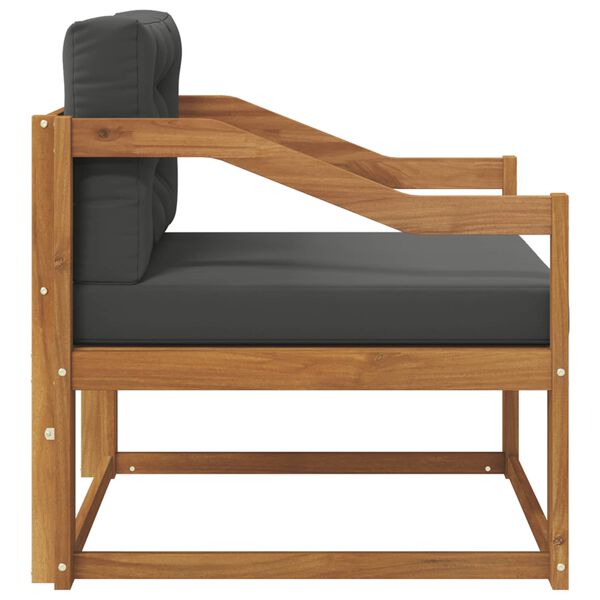 vidaXL Āra vidējā dīvāns Cietā akācijas koks Dabiska