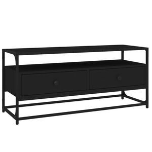 vidaXL TV plaukts, 100x35x45 cm, inženierijas koks, melns