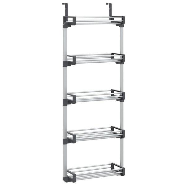 vidaXL durvju organizators ar 5 plauktiem, 52x20x135 cm, alumīnijs