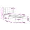 vidaXL gultas rāmis, balts, masīvkoks, 120x200 cm