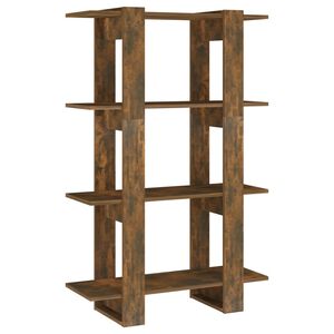 vidaXL grāmatu plaukts, aizslietnis, ozolkoka krāsa, 80x30x123,5 cm