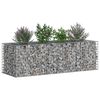 vidaXL Gabions pacelta gulta Sudraba 180 x 60 x 55 cm Cinkots tērauds