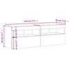 vidaXL TV plaukti ar LED lampiņām, 2 gab., 60x30x40 cm, brūna ozolkoka