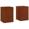 vidaXL Augu statīvs 2 gab. Rūsa 24 x 24 x 35 cm Novecināts tērauds