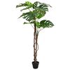 vidaXL Mākslīgā Monstera augs Zaļa 94 x 18 x 170 cm Audums un koks