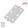 vidaXL Eņģe Vienkrāsains 12 pcs Sudraba 58 x 35 x 1 mm Tērauds