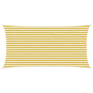 vidaXL Saulessargs Dzeltena un balta 2,5 x 6 m HDPE