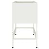 vidaXL Pacelts dārza stādītājs Balts 60 x 26 x 48 cm Tērauds