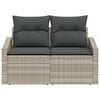 vidaXL Dārza dīvāns ar spilvenu 123 x 62 x 69 cm poliratāns