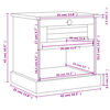 vidaXL naktsskapītis VIGO, 42x35x42 cm, priedes masīvkoks