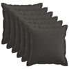 vidaXL Spilvenu pārvalks 6 gab. HOUTEN Tum&scaron;i pelēka 30 x 30 cm