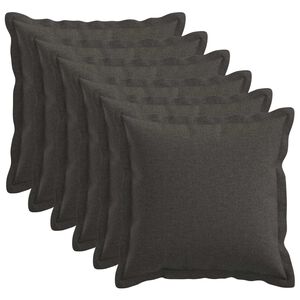 vidaXL Spilvenu pārvalks 6 gab. HOUTEN Tum&scaron;i pelēka 30 x 30 cm