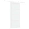 vidaXL Slīdo&scaron;ās durvis 93 x 211 cm Inženierijas koks Balts