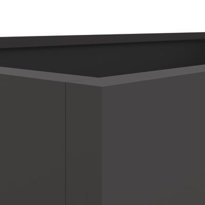 vidaXL puķu kaste, melna, 62x47x46 cm, auksti velmēts tērauds