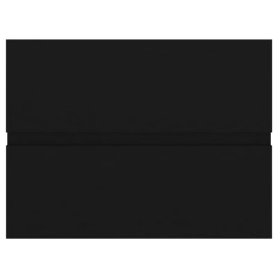 vidaXL izlietnes skapītis, melns, 60x38,5x45 cm, skaidu plāksne