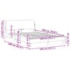 vidaXL gultas rāmis, Dover, kapučīno, 140x190 cm, mākslīgā āda