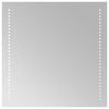 vidaXL LED vannas spogulis Caurspīdīgs 50 x 50 cm rūdīts stikls