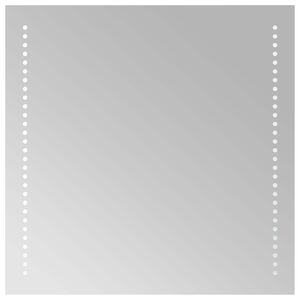vidaXL LED vannas spogulis Caurspīdīgs 50 x 50 cm rūdīts stikls