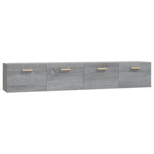 vidaXL sienas skapī&scaron;i, 2 gb., pelēki, 100x36,5x35cm, inženierijas koks