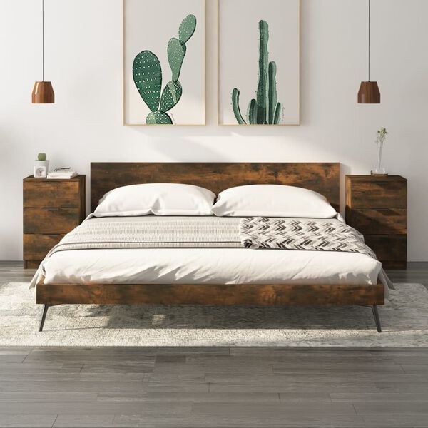 vidaXL naktsskapī&scaron;i, 2 gab., ozolkoka krāsa, 40x36x65 cm