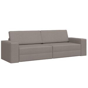 vidaXL Dīvāngulta Pelēkbrūna 245 x 78 x 77 cm audums