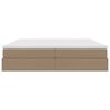 vidaXL Gulta ar uzglabā&scaron;anas vietu un matraci Kapučīno 200 x 200 cm