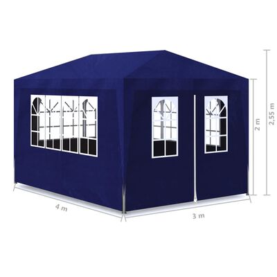 vidaXL svinību telts, 3x4 m, zila