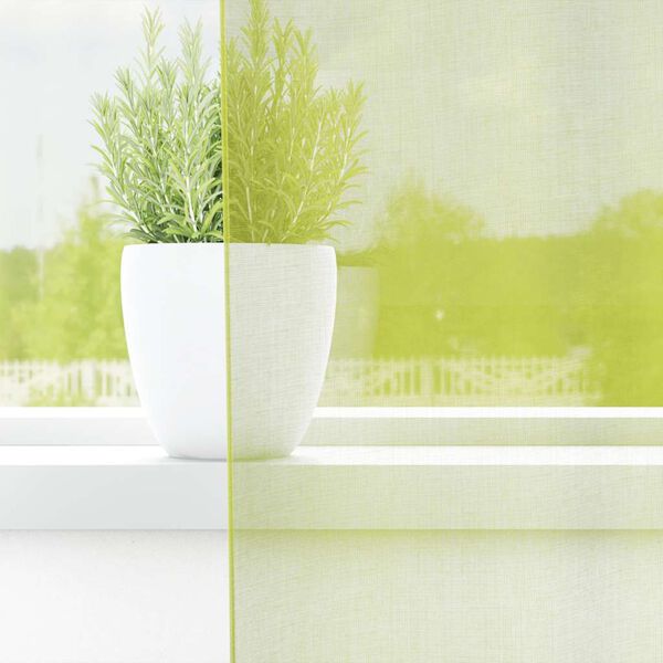 vidaXL Voile aizkari ar starplikām 2 gab Apple Green 140x140 cm