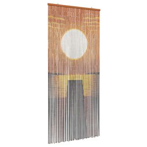 vidaXL Kaitēkļu durvju aizkars krāsains 200 x 90 cm Bambuss