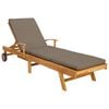 vidaXL Sauļo&scaron;anās krēsls 100% poliesteris cietā teak
