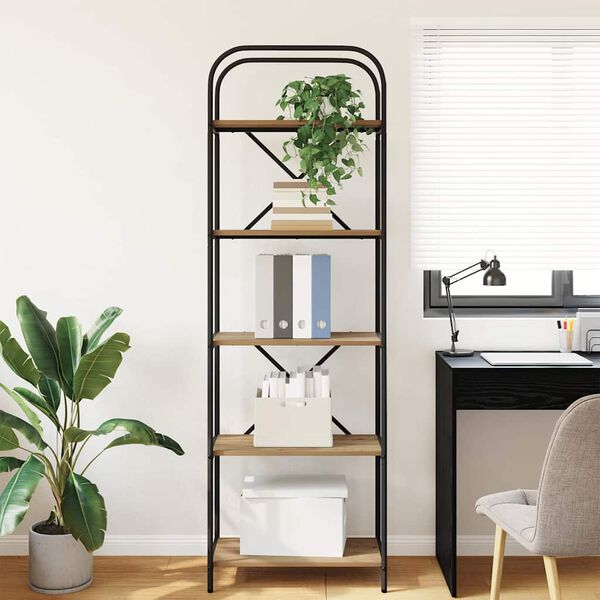 vidaXL Grāmatu plaukts Artisānā ozols 60 x 30 x 183 cm