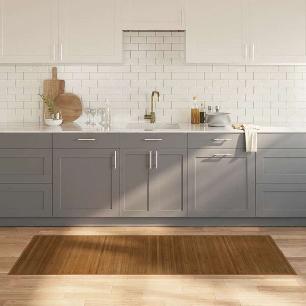 vidaXL paklājs, taisnstūra forma, brūns, 80x200 cm, bambuss