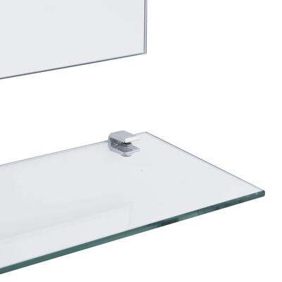 vidaXL sienas spogulis ar 5 plauktiem, sudraba krāsa, 50x60 cm
