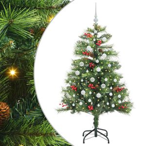 vidaXL Mākslīgā Ziemassvētku eglīte Zaļa 150 cm PVC un metāls