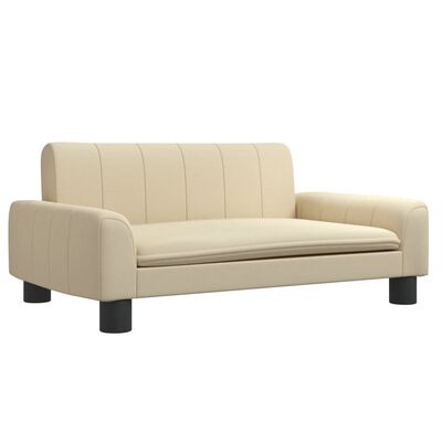 vidaXL bērnu dīvāns, krēmkrāsas, 70x45x30 cm, audums