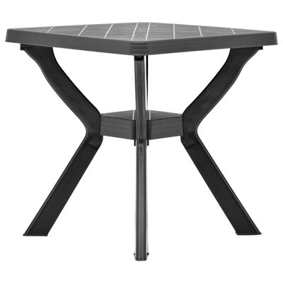 vidaXL bistro galds, antracītpelēks, 70x70x72 cm, plastmasa