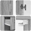 vidaXL Vannas istabas mēbeļu komplekts ar plauktu TULUM Pelēks Sonoma