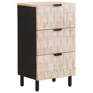 vidaXL Puse Baltā mazgā&scaron;ana apdare 40 x 33 x 75 cm Cieta mango koksne