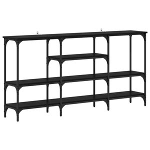 vidaXL Konsoles galds Melns ozols 160 x 29 x 80 cm Inženierijas koks