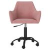 vidaXL grozāmi virtuves krēsli, 4 gab., rozā samts