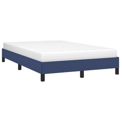 vidaXL gultas rāmis, zils, 120x190 cm, audums