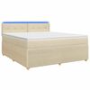 vidaXL Kontinentālā gulta ar matraci Krēmkrāsa 160 x 200 cm Audums