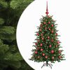 vidaXL Mākslīgā Ziemassvētku egle ar bumbiņu 120 cm 150 LED