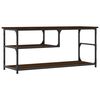 vidaXL TV galdiņ&scaron;, 103x38x46,5 cm, inženierijas koks, tērauds, brūns