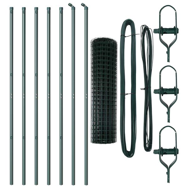 vidaXL Žogs ar stabu Zaļa 1,2 x 10 m Tērauds