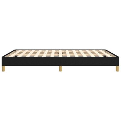 vidaXL gultas rāmis, melns, 140x190 cm, audums