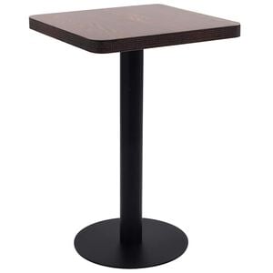 vidaXL bistro galds, tum&scaron;i brūns, 50x50 cm, MDF