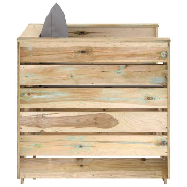 vidaXL 2-daļīgs dārza atpūtas mēbeļu komplekts ar matračiem, koks