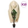 vidaXL augu pārsegi ar rāvējslēdzēju, 10gab., 70g/m&sup2;, flīss, 3,93x3,5m